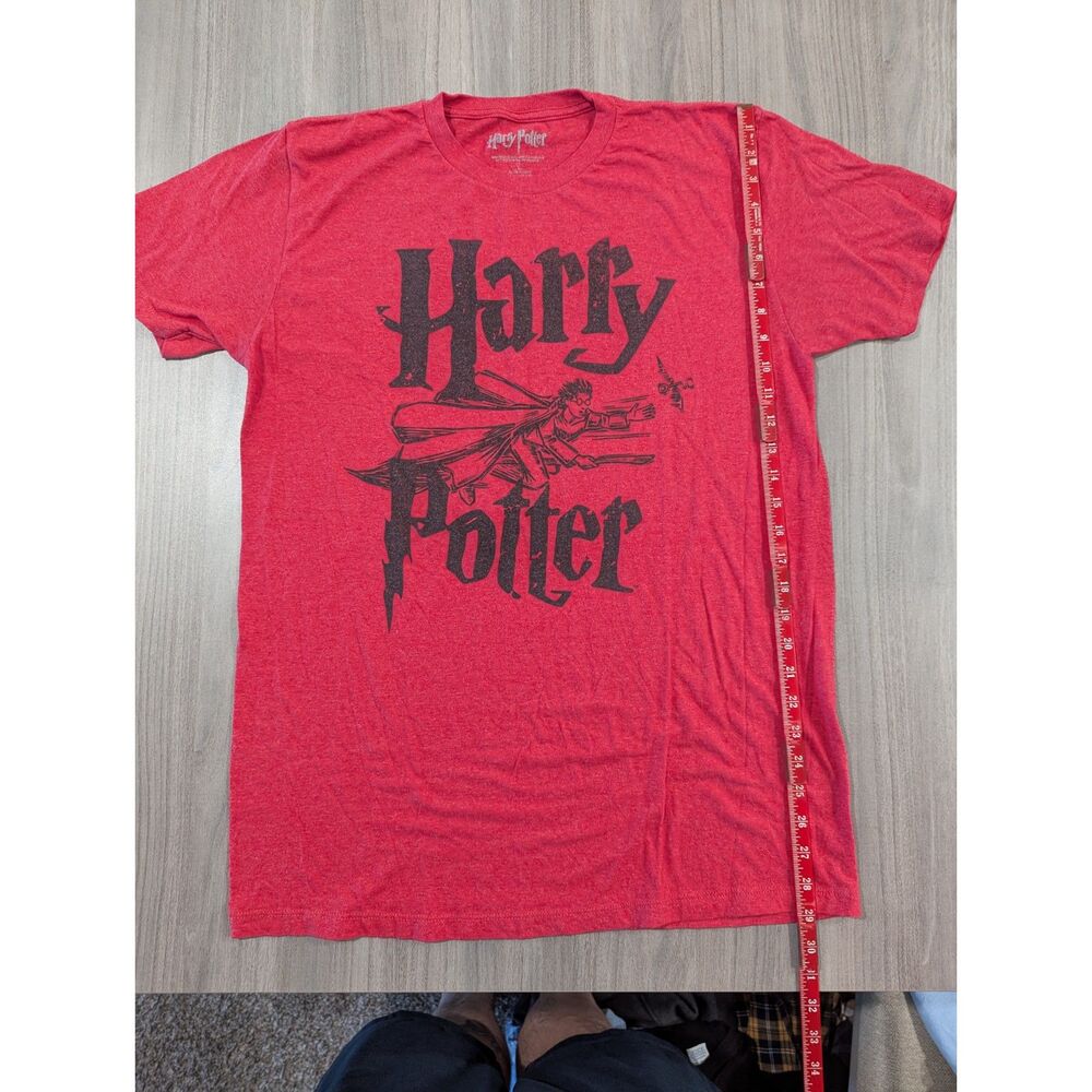 Harry Potter Graphic T-Shirt Red Short Sleeve Crew Neck Top Size L